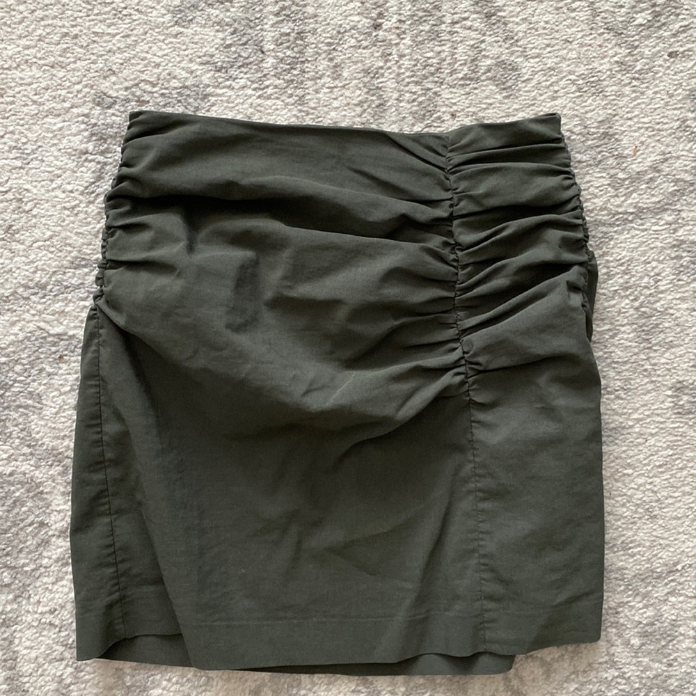 Zara rouched dark green shirt size small